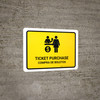 Ticket Purchase Yellow Bilingual Spanish Landscape - Wall Sign