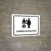 Ticket Purchase White Spanish Landscape - Wall Sign