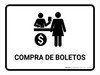 Ticket Purchase White Spanish Landscape - Wall Sign