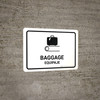 Baggage White Bilingual Spanish Landscape - Wall Sign