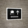 Baggage With Up Arrow Black Landscape - Wall Sign Baggage With Up Arrow Black Landscape - Wall Sign