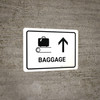 Baggage With Up Arrow White Landscape - Wall Sign Baggage With Up Arrow White Landscape - Wall Sign