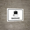 Baggage White Landscape - Wall Sign