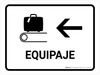 Baggage With Left Arrow White Spanish Landscape - Wall Sign