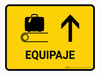 Baggage With Up Arrow Yellow Spanish Landscape - Wall Sign