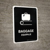 Baggage Black Bilingual Spanish Portrait - Wall Sign