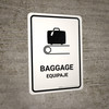 Baggage White Bilingual Spanish Portrait - Wall Sign