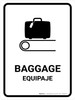 Baggage White Bilingual Spanish Portrait - Wall Sign