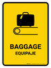 Baggage Yellow Bilingual Spanish Portrait - Wall Sign