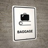 Baggage White Portrait - Wall Sign