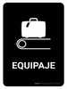 Baggage Black Spanish Portrait - Wall Sign