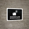 Baggage Claim Black Bilingual Landscape - Wall Sign Baggage Claim Black Bilingual Landscape - Wall Sign