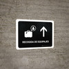 Baggage Claim With Up Arrow Black Spanish Landscape - Wall Sign Baggage Claim With Up Arrow Black Spanish Landscape - Wall Sign