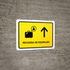 Baggage Claim With Up Arrow Yellow Spanish Landscape - Wall Sign Baggage Claim With Up Arrow Yellow Spanish Landscape - Wall Sign