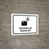 Baggage Claim White Spanish Landscape - Wall Sign