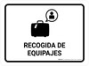 Baggage Claim White Spanish Landscape - Wall Sign