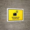 Baggage Claim Yellow Spanish Landscape - Wall Sign