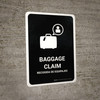 Baggage Claim Black Bilingual Spanish Portrait - Wall Sign