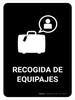 Baggage Claim Black Spanish Portrait - Wall Sign