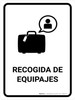 Baggage Claim White Spanish Portrait - Wall Sign