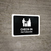 Check In Black Bilingual Landscape - Wall Sign