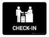Check In Black Landscape - Wall Sign