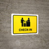 Check In Yellow Landscape - Wall Sign