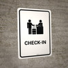 Check-In White Portrait - Wall Sign Check-In White Portrait - Wall Sign