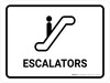 Escalators White Landscape - Wall Sign Escalators White Landscape - Wall Sign