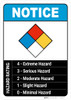 Notice: NFPA Diamond Chemical Hazard Ratings ANSI - Wall Sign Notice: NFPA Diamond Chemical Hazard Ratings ANSI - Wall Sign