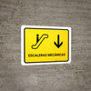 Escalators With Down Arrow Yellow Spanish Landscape - Wall Sign