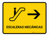 Escalators With Right Arrow Yellow Spanish Landscape - Wall Sign