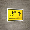 Escalators With Up Arrow Yellow Spanish Landscape - Wall Sign Escalators With Up Arrow Yellow Spanish Landscape - Wall Sign