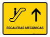 Escalators With Up Arrow Yellow Spanish Landscape - Wall Sign Escalators With Up Arrow Yellow Spanish Landscape - Wall Sign