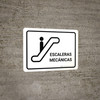Escalators White Spanish Landscape - Wall Sign