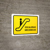 Escalators Yellow Spanish Landscape - Wall Sign