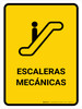 Escalators Yellow Spanish Portrait - Wall Sign