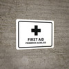 First Aid White Bilingual Spanish Landscape - Wall Sign