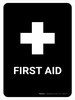 First Aid Black Portrait - Wall Sign First Aid Black Portrait - Wall Sign