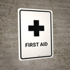 First Aid White Portrait - Wall Sign