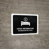 Hotel Information Black Bilingual Spanish Landscape - Wall Sign