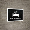 Hotel Information Black Landscape - Wall Sign