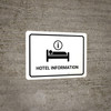 Hotel Information White Landscape - Wall Sign Hotel Information White Landscape - Wall Sign