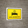 Hotel Information Yellow Landscape - Wall Sign