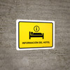 Hotel Information Yellow Spanish Landscape - Wall Sign Hotel Information Yellow Spanish Landscape - Wall Sign