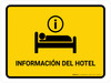 Hotel Information Yellow Spanish Landscape - Wall Sign Hotel Information Yellow Spanish Landscape - Wall Sign