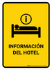 Hotel Information Yellow Spanish Portrait - Wall Sign Hotel Information Yellow Spanish Portrait - Wall Sign