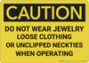 Caution: Do Not Wear Jewelry - Wall Sign