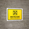 Meeting Point Yellow Bilingual Spanish Landscape - Wall Sign