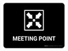 Meeting Point Black Landscape - Wall Sign